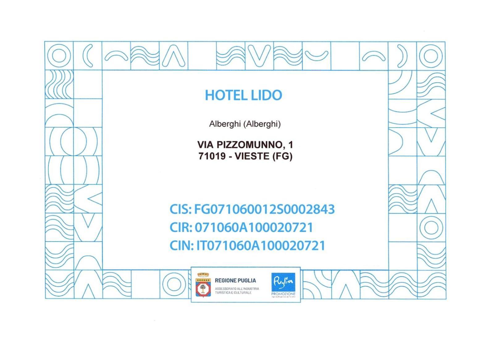Hotel Lido Vieste Eksteriør billede